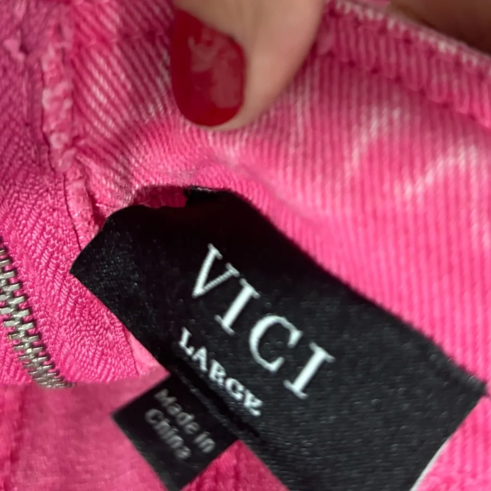 Vici Vibrant Pink Denim Jumpsuit - Picture 7 of 10